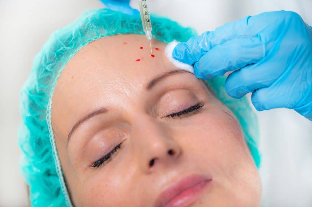 PRP Face Injecting Treatment. Anti-Aging Face Treatment.